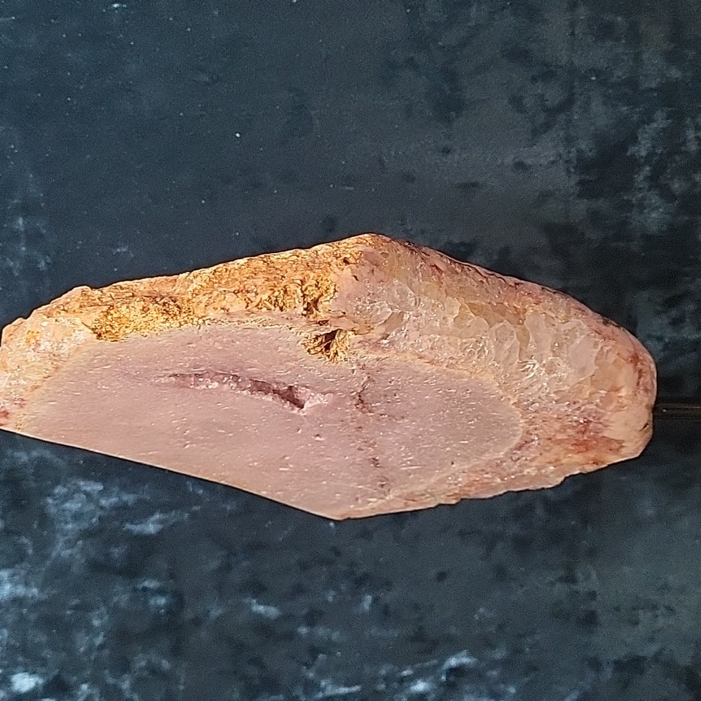 PAS-B 10.5"L 2.6lbs | Druzy Pink Amethyst Slab W.Flower Agate |Home Decor | Gift - Picture 7 of 8